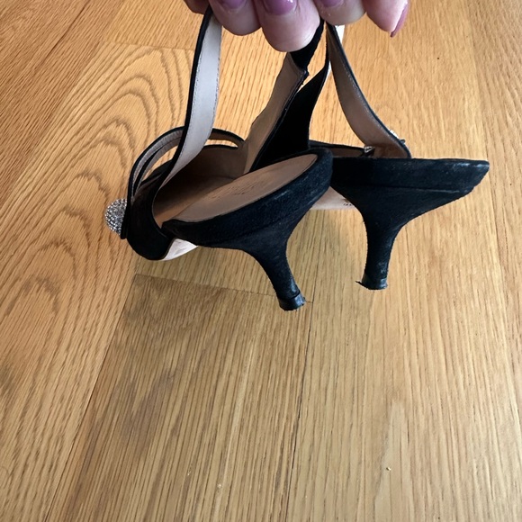 Stuart Weitzman Black Pointed Toe Heels - Picture 3 of 4